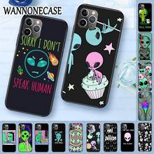 Cover Black Soft Shell Phone Case For iphone 11pro 5s 6s 7 8plus x xs xr xsmax coque CoverAesthetics Cute Cartoon alien space 2024 - buy cheap
