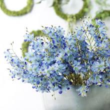 Flores artificiais de inverno jasmine, flor de seda falsa, buquê de flores para casamento, casa, decoração de festa 2024 - compre barato