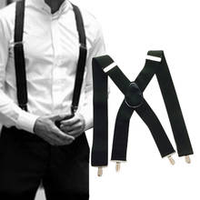 Tirantes resistentes para hombre, tirantes con correa para pantalones de caballero, 50mm de ancho, parte trasera en X, # H30 2024 - compra barato