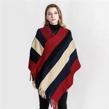 2019 New Design Winter Warm plaid Ponchos And Capes For Women Oversized Shawls Wraps Cashmere Pashmina Female Bufanda 2024 - buy cheap
