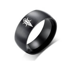 Anillo de Triple Luna pagana para hombre y mujer, joyería de acero de titanio, Anillos de bruja brujería 2024 - compra barato