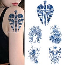 Татуировка для боди-арта Juice Ink, стойкая водостойкая Временная наклейка, светящийся на руку, цветок, бабочка, пони, модные Искусственные женские татуировки для девочек 2024 - купить недорого