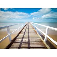 Long Pier to the Sea Photography Backdrops Children Photo Booth Backgrounds for Photography Studio Photophone Photo Shootings 2024 - buy cheap