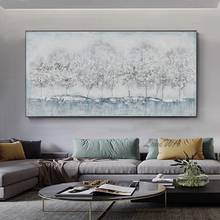 New Arrival The Soft Abstract Painting Many Trees Wall Art Canvas Paintings Artwork 100% Hand Painted Decor For Home No Framed 2024 - buy cheap