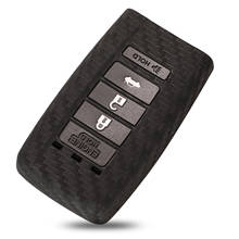 Kutery capa da chave do carro controle remoto, 5 botões capa de proteção da pele para honda mugen acura fibra de carbono silicone 2024 - compre barato