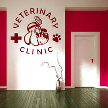 Dogs Veterinary Services Wall Art Mural Removable Waterproof Vinyl Wall Decals Dogs Veterinary Clinic Sign Decoration H24 2024 - buy cheap