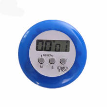 Mini temporizador de Cocina Digital redondo, pantalla LCD, máximo 99 minutos, 59 segundos, temporizador de cuenta atrás para cocinar, alarma de hora, blanco, azul 2024 - compra barato