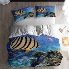 HELENGILI 3D Bedding Set Underwater world Print Duvet cover set lifelike bedclothes with pillowcase bed set home Textiles #2-10 2024 - buy cheap