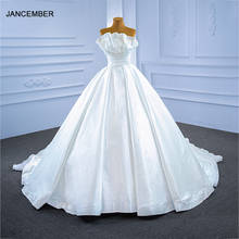 J67267 JANCEMBER Simple White Shell Tube Top Wedding Dress 2022 Bridal Frill Pearl Decoration Backless Dress свадебный халат 2024 - buy cheap