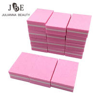 100pcs Pink 100/180 Disposable Nail Buffer Block Sponge Women Manicure Tool Nail Polish UV Gel Lime a Ongle Wholesale 2024 - buy cheap