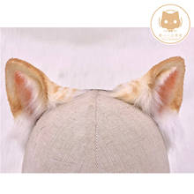 MMGG New Orange Cat Neko Ears Hairhoop for anime lolita cosplay costume accessories headwear headband 2024 - buy cheap