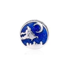 2020 Beads for Silver 925 Charms Bracelets Blue New Women Moon Charm Beads for Jewelry Making 2024 - buy cheap