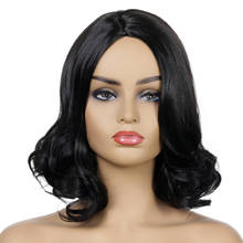 Wigs for Women Synthetic Black Bobo Short Wavy Hair Cosplay Party  Daily Use High Temperature Fibre Wig 2024 - buy cheap