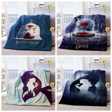 Disney Beauty and Beast Blanket Throw Belle Princess Anime Cartoon Customized Bedding Bedspread on Bed Sofa Couch Girls Kid Gift 2024 - buy cheap