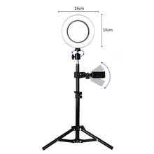 6.3-10 Polegada selfie luz com regulável led anel luz lâmpada fotografia com 45cm tripé suporte usb para maquiagem ao vivo youtube vídeo 2024 - compre barato