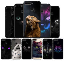 Cat Staring Eye black Silicone Phone Case For Huawei honor 30 20 Pro 8 8X 9 10 20 Lite Mate 10 20 30 Lite Pro cover 2024 - buy cheap