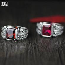 Bocaia anéis de prata esterlina s925 para mulheres, joia tailandesa, fina e artesanal, clássica para mulheres, 2020 anéis de prata 925 2024 - compre barato