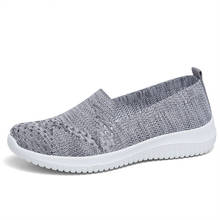 Summer Flying Woven Mesh Shoes Female Middle-aged and Old Mother Shoes Breathable Casual Mesh Shoes Cloth Shoes Women's Shoes 2024 - buy cheap