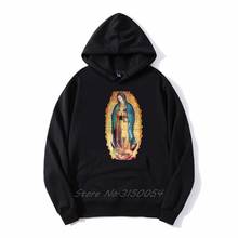 Sudadera con capucha de la señora de la Guadalupe Tilma para hombre, de la señora de la Guadalupe Sudadera con capucha, prenda Mariana, Sudadera con capucha de la Virgen María 2024 - compra barato