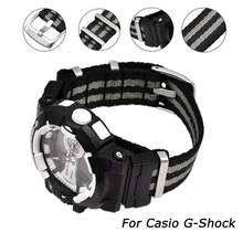 Gosear-Correa de nailon ajustable para reloj, accesorio de repuesto de 3 anillos para Casio G-SHOCK GA-110/100/120/150/200 DW-5600 2024 - compra barato