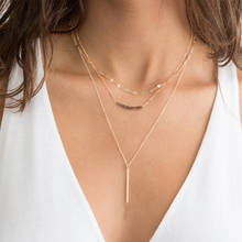 JUJIE многослойное ожерелье-чокер с вертикальной планкой, 3 шт., комбинированное ожерелье-цепочка, лучший подарок для пары ювелирных изделий 2024 - купить недорого