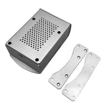 Para raspberry pi 4b caso de alumínio de prata caixa de concha de metal gabinete de prata para rpi 4 modelo b rpi 4b caso 2024 - compre barato