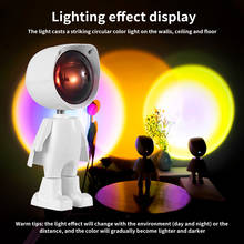 Закат проектор светильник USB проектор лампа с регулируемой яркостью вращающийся атмосферу светодиодный светильник для дома 2024 - купить недорого