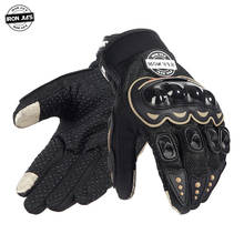Перчатки для мотоциклистов IRON JIA'S, мужские летние дышащие перчатки для мотокросса с полным пальцем, Защитные Перчатки для мотоциклистов 2024 - купить недорого