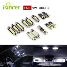 13 pces smd led interior canbus iluminação do carro para vw golf 6 vi 2010 2015 xenon branco interior luz gti tsi r 1k1 2024 - compre barato
