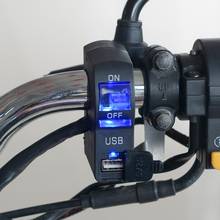 Универсальное USB-зарядное устройство для телефона на руль мотоцикла, 12 В постоянного тока 2024 - купить недорого