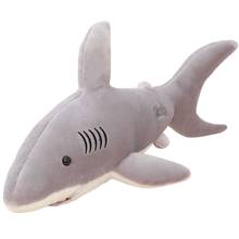 Dorimytrader Pop Realistic Animal Shark Plush Toy Giant Stuffed Cartoon Whale Doll 2 Colors Kids Gift 130cm 160cm DY60036 2024 - buy cheap