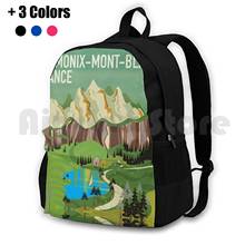 Chamonix-Mont-Blanc , France Travel Poster. Outdoor Hiking Backpack Riding Climbing Sports Bag Chamonix France Travel Moutnains 2024 - buy cheap