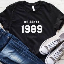 Original 1989  Shirt Funny Graphic Cotton Women Tshirt Short Sleeve 33 Birthday Party Tees Plus Size O Neck Female Gift Clothing 2024 - buy cheap