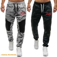 New Men's Sports Pants Camouflage Drawstring Plus Size Long DAIWA Fishing Pants Outdoor Men Trousers Spring Cargo Pants Men 2024 - buy cheap