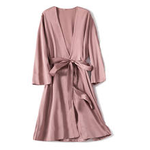 Satin Robe Female Casual Kimono Bathrobe Gown Nightgown Sexy Intimate Lingerie Sleepwear Silky Bridal Wedding Gift Nightwear 2024 - buy cheap