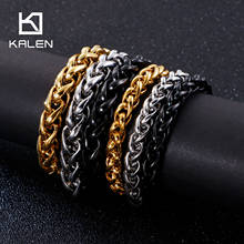 KALEN Retro Braided Stainless Steel HipHop Style Bracelet For Men Tricolor Cheap Wholesale Bracelets 2024 - buy cheap