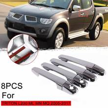 NEW-8Pcs para Mitsubishi L200 Triton Pickup 2006-2014, cubierta de manija de puerta cromada, embellecedor 2024 - compra barato