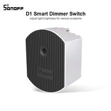 Sonoff d1-interruptor inteligente com controle de intensidade de luz, wi-fi, 433mhz, rf controlado por aplicativo ewelink, google home, alexa 2024 - compre barato