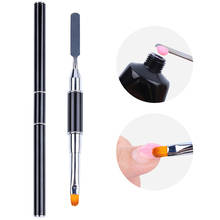 1 шт. двухсторонняя акриловая УФ-гель для наращивания ногтей, моделирующая ручка для рисования цветов, кисть для удаления УФ-геля, шпатель, палочка, инструмент для маникюра 2024 - купить недорого