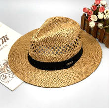 2022 Summer paper straw Fedora hat hollow out hat cool nice hats for unisex hat high quality fedora paper straw unisex hats 2024 - buy cheap