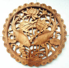 The wood carving has been hollowed out for many years, and camphor wood ornaments are used as ornaments 2024 - buy cheap