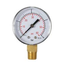 0-4bar/0-60psi Air Compressor Hydraulic Pressure Meter Fuel Air Oil High Vacuum Gauge 1/4" NPT Side Mount 2024 - buy cheap