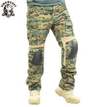 SINAIRSOFT-Pantalones tácticos de camuflaje para Paintball ropa de caza con rodilleras, Airsoft, para exteriores, CS, senderismo, pantalones de combate del ejército 2024 - compra barato