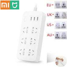 Xiaomi Mijia Power Strip 1.8m(5.9ft) 6Sockets 10A 250V 2500W 3USB Port 5V 2.1A Fast Charging Overload Protection High Quality Pl 2024 - buy cheap