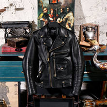 YR!Free shipping.Italy Cidu Luxury Batik cowhide clothing,motor biker style leather jackets,J24 Man heavy genuine leather coat, 2024 - buy cheap