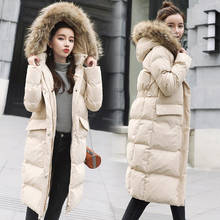 Jaqueta de inverno feminina para baixo algodão acolchoado parka casaco longo feminino coreano puffer jaquetas para parkas mujer 2020 kj747 2024 - compre barato