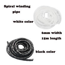 Spiral wrapping band 6mm 20m/roll Hose protection wire case management fixed bundle of wire Protection Wire Winding pipe tube 2024 - buy cheap