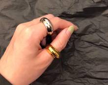 Знаменитое ювелирное изделие, новое модное кольцо с геометрическим узором, индивидуальное Золотое круглое кольцо на палец для пар, хип-хоп, панк, вечерние ювелирные изделия 2024 - купить недорого