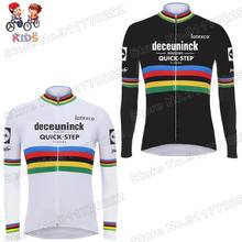 Maillot del campeón del mundo Quick Step para niños y niñas, ropa de ciclismo, camisetas de bicicleta de carretera, Tops de verano para bicicleta 2024 - compra barato