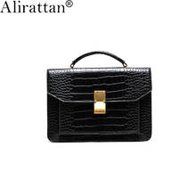 Alirattan marca crocodilo padrão bolsas de ombro das mulheres saco do mensageiro aleta couro jacaré totes ocasional bolsa viagem ins h341 2024 - compre barato